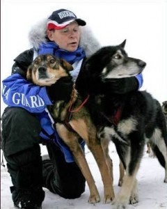 rodney whaley with his sled dogs